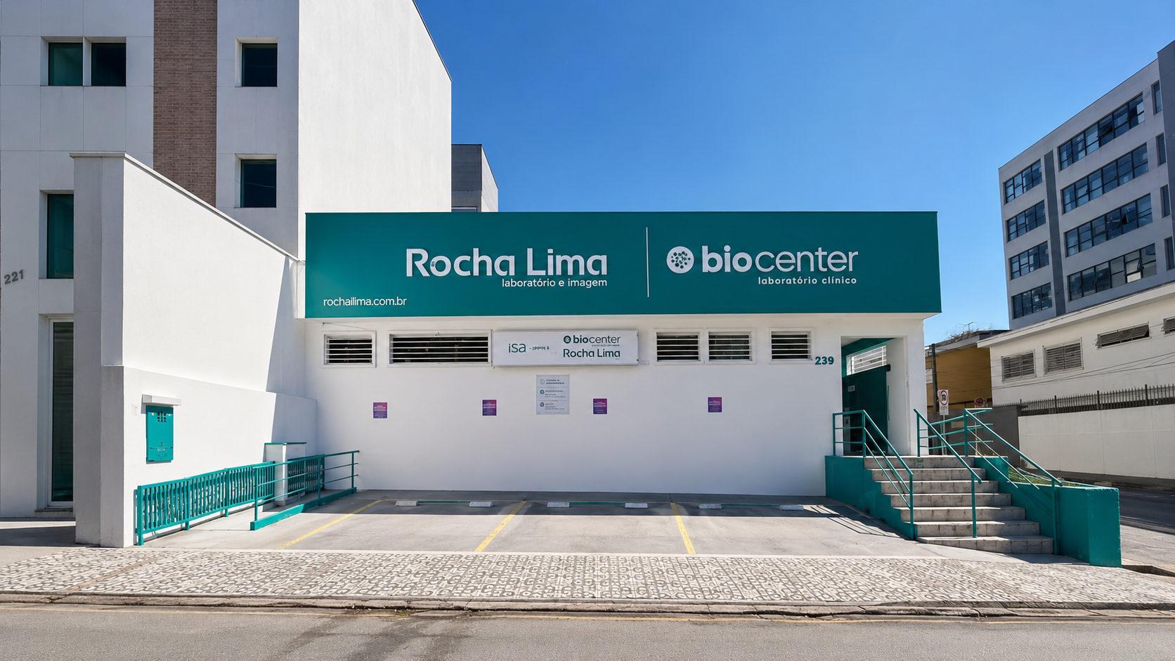 Fachada da Unidade BioCenter e Rocha Lima São Bernardo